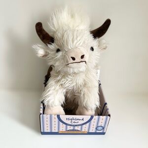 Tiny Love Plush Highland Cow Stuffed Pillow Heatable Calm Comfort Plush Toy